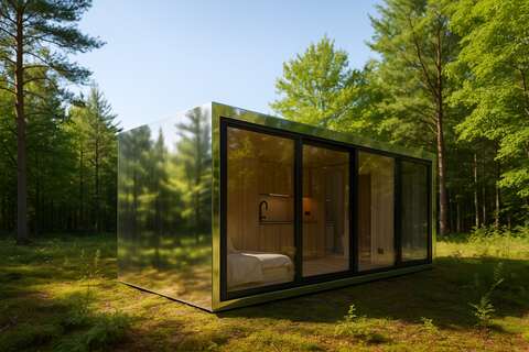 Design concept — tiny cabin visualization